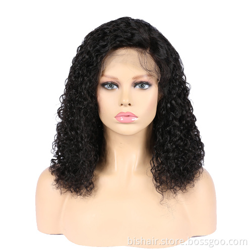 Black Women Brazilian Curly Lace Frontal Wig 100%human hair 13x4 Water Wave Lace Frontal Human Hair Wig Lace Closed Pre-Pull Wig